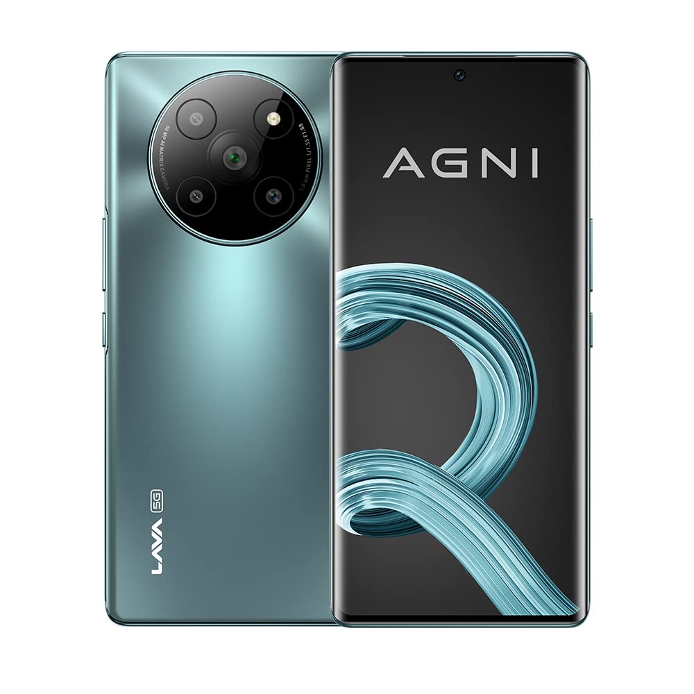 Lava Agni 2 5G (Glass Viridian, 8GB RAM, 256GB Storage) | India’s First Dimensity 7050 Processor | 120 Hz Curved Amoled Display | 13 5G Bands | Superfast 66W Charging | Clean Android