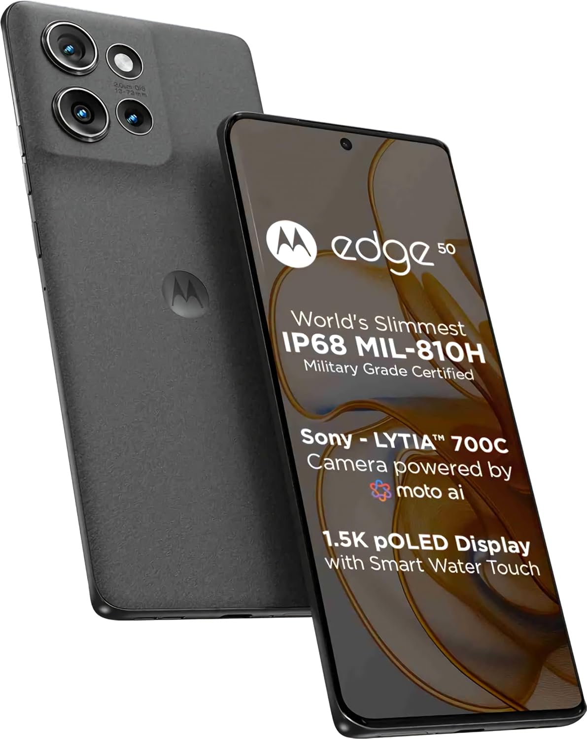 Motorola Edge 50 5G (8GB RAM + 256GB Storage) | 50MP + 13MP + 10MP | 32MP Front Camera | 5000 mAh Battery | Snapdragon 7 Gen 1 Accelerated Edition Processor (Koala Grey)
