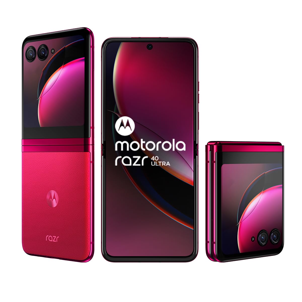 Motorola razr 40 Ultra (Viva Magenta, 8GB RAM, 256GB Storage) | 3.6″ External AMOLED Display | 6.9″ AMOLED 165Hz Display | 32MP Selfie Camera |30W TurboPower Charging | Android 13