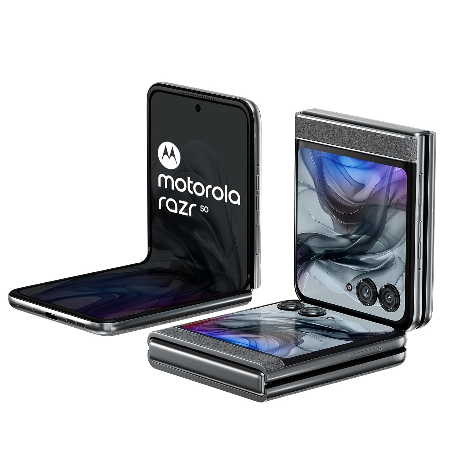Motorola razr 50 (Koala Grey, 8GB RAM, 256GB Storage) | 3.6″ External AMOLED Display | 6.9″ AMOLED 120Hz Display | 32MP Selfie Camera