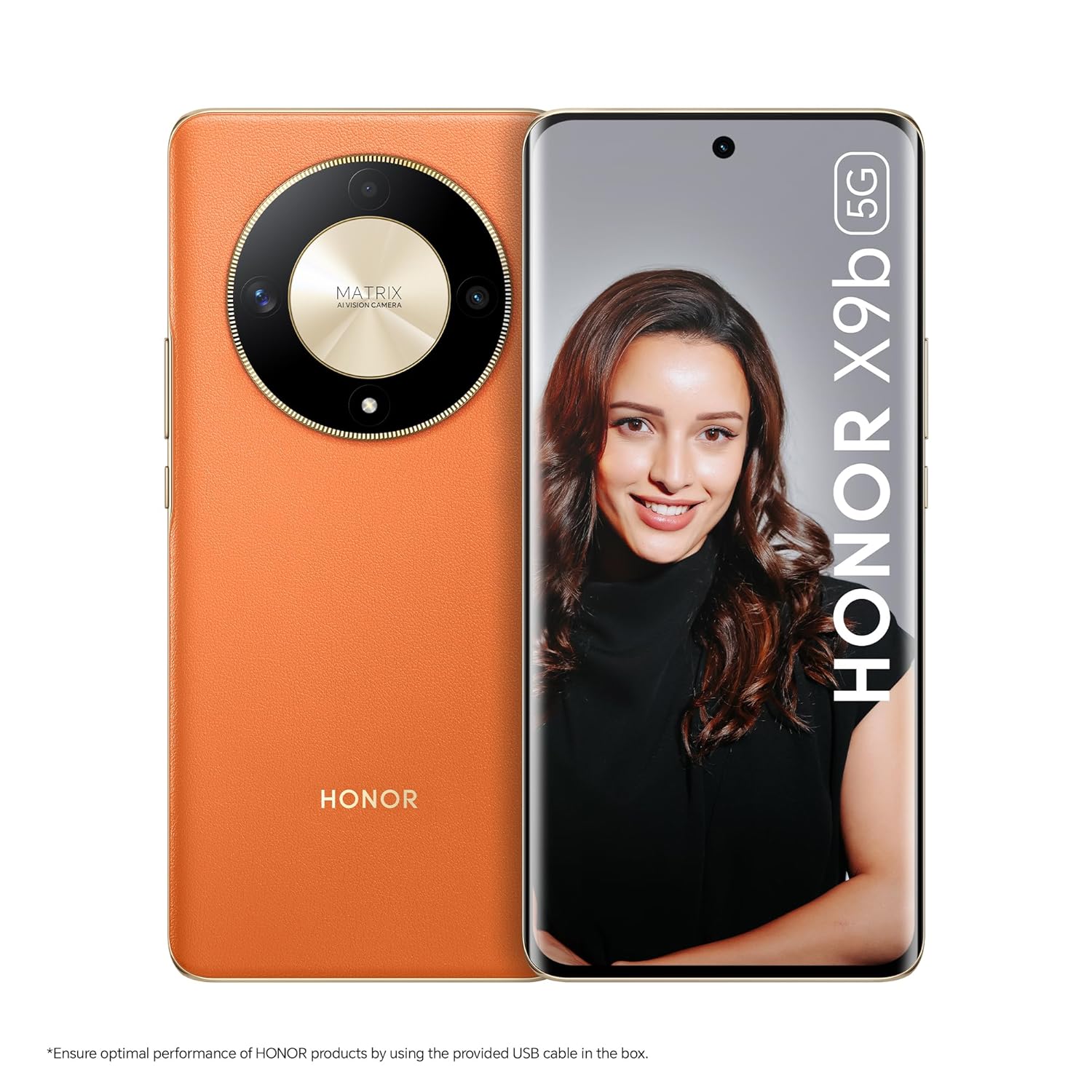 HONOR X9b 5G (Sunrise Orange, 8GB + 256GB) | India’s First Ultra-Bounce Anti-Drop Curved AMOLED Display | 5800mAh Battery | 108MP Primary Camera | Without Charger